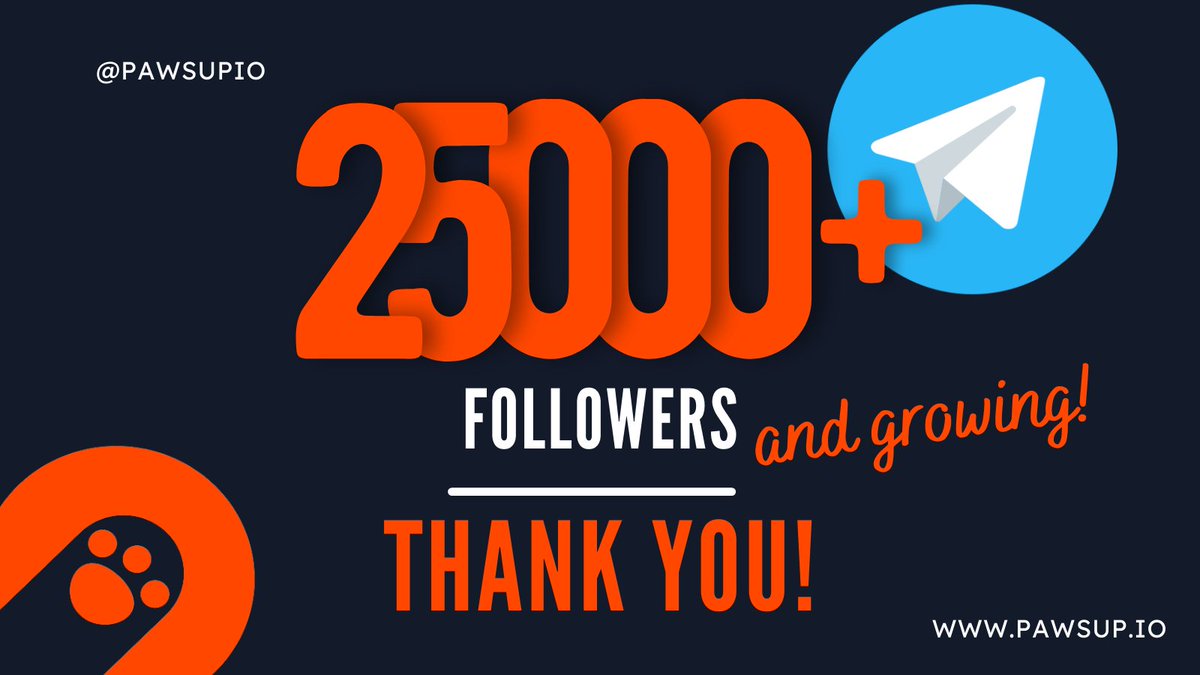 😻 Thank you our beloved followers  ❤️

⚡️ Join us on Telegram t.me/pawsupio

PAWSUP | CRYPTO APP LOVE PETS &amp; CARE 🐶🐱

#PAWSUP #PAWS #MOVE2EARN #CRYPTO #MOVETOEARN