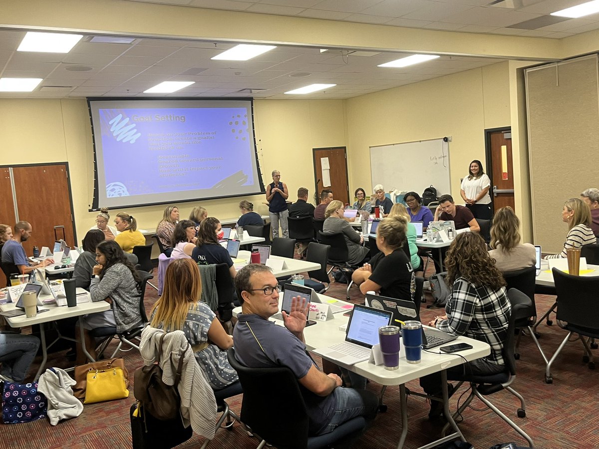 #kisdLADDER year 1 teachers working with their small group cohorts for the first time developing their problem of practice and goals for the year in their classroom <a href="/KellerISD/">Keller Schools</a> <a href="/KISDPL_Lead/">Keller ISD Professional Learning and Leadership</a> <a href="/McgaheySuzanne/">suzanne mcgahey</a> <a href="/ParnellErica/">Erica Parnell</a>