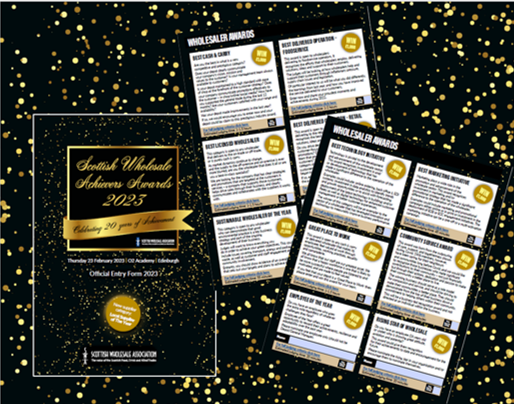 csmithSWA's tweet photo. Have you entered our Achievers Awards 2023 yet? Wholesalers, Scottish SME producers and national suppliers, there's an award entry waiting for you.

Don't leave it too late as entries close on Monday 25th July. https://t.co/SO2JB5ApbN https://t.co/wwDDltftnd