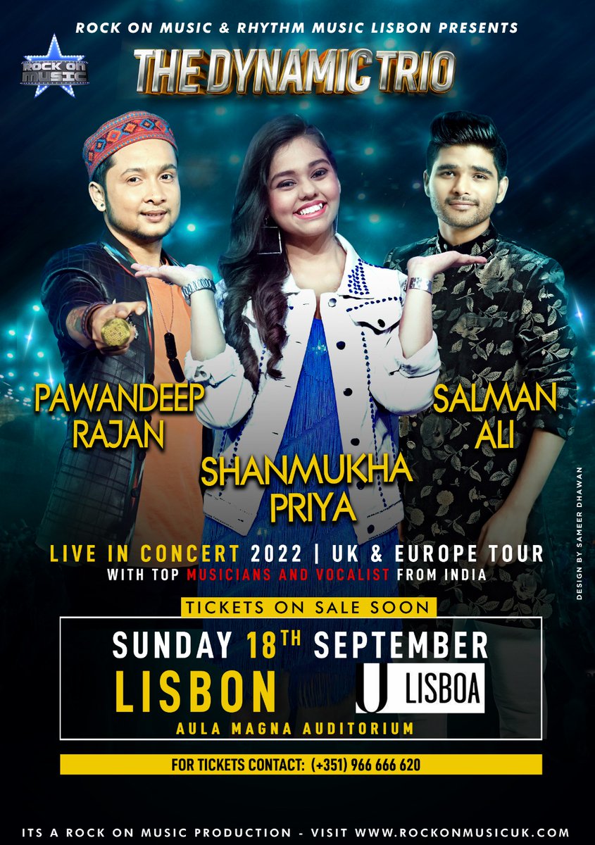 BizAsiaLive's tweet photo. BizAsia is proud digital partner of #RockOnMusic #TheDynamicTrio #PawandeepRajan #ShanmukhaPriya #SalmanAli

▶ 14th Sept - Leicester
▶ 16th Sept - London
▶ 17th Sept - Amsterdam
▶ 18th Sept - Lisbon

▶ Buy your ticket here: https://t.co/y4vJeVGAqK

@RockOnMusicLtd https://t.co/TrEByYxmyd