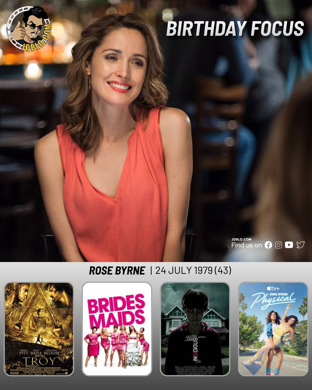 Happy birthday Rose Byrne!  