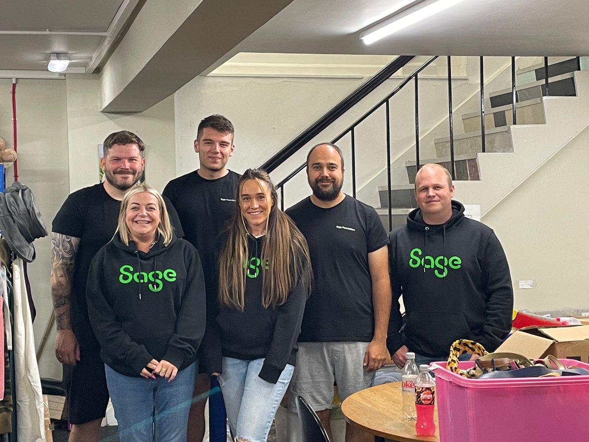 VeteransatEase's tweet photo. A massive thank you to the staff from @sagefoundation Foundation who spent a day at our Veterans at Ease Whitley Bay Shop, We hope you all had a fun day, you guys are absolutely awesome! Your group was AMAZING! Thank you for thinking of us and donating your time.
#donatingtime https://t.co/hDVBJ90Bbe