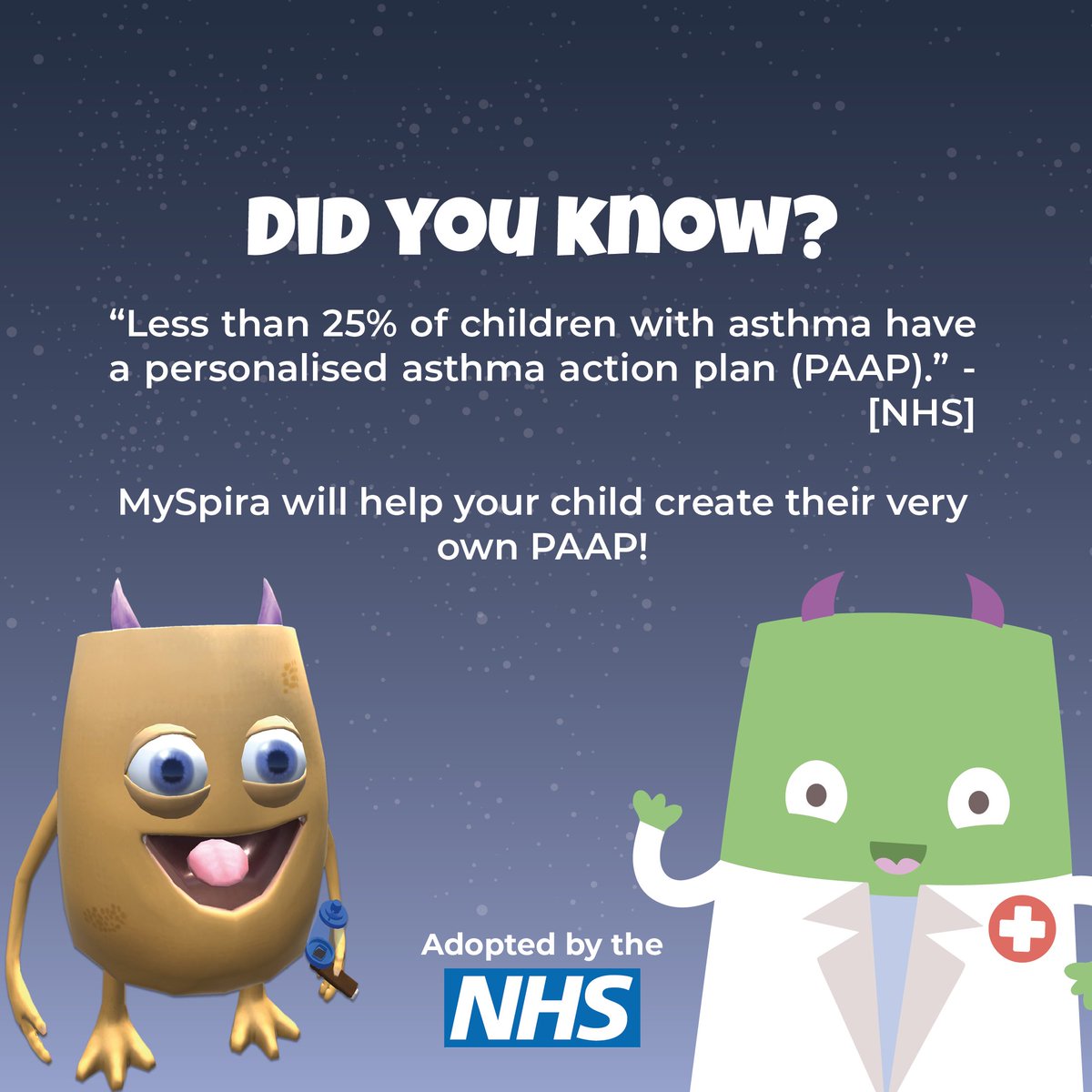 An Asthma action plan consists of:  
-What medicines you take daily to reduce the risk of an Asthma attack
-What to do if your symptoms get worse
-The emergency action to take if you’re having an asthma attack and when to call 999.

#Asthma #AsthmaPlan #MySpira #AR #Education