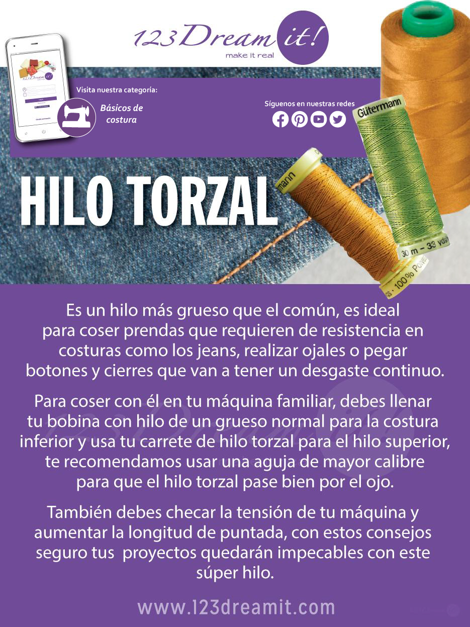 123 Dream it! on X: ¿Ya conoces las características del hilo