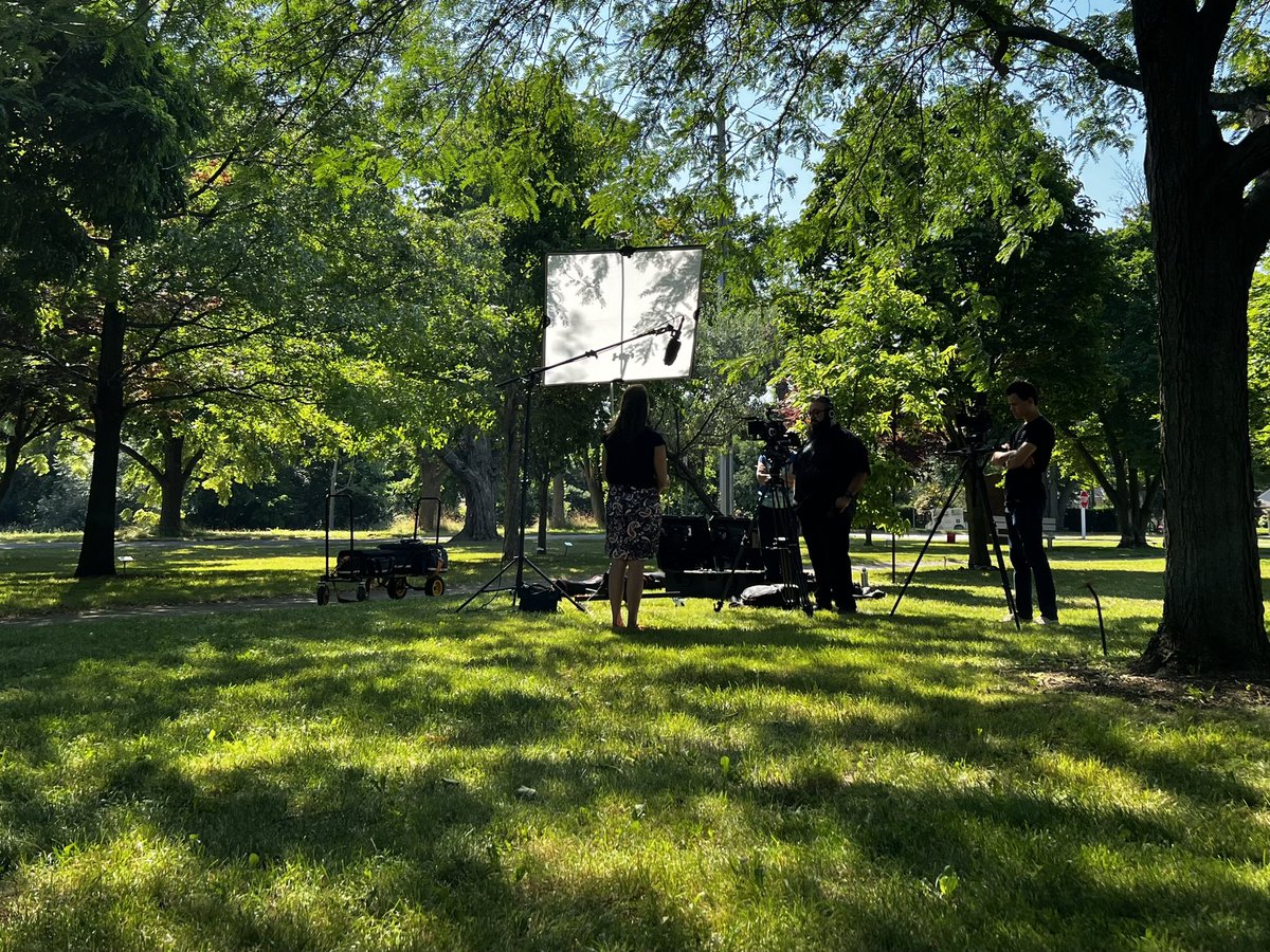 vinelandrsrch's tweet photo. And action! 🎬 We’re filming on campus today at our beautiful #MilleniumForest with @McGrathGreen & @amahort to help talk about the importance of partnerships in advancing #innovation in #horticulture in #Canada. https://t.co/fOzysnJ3bR
