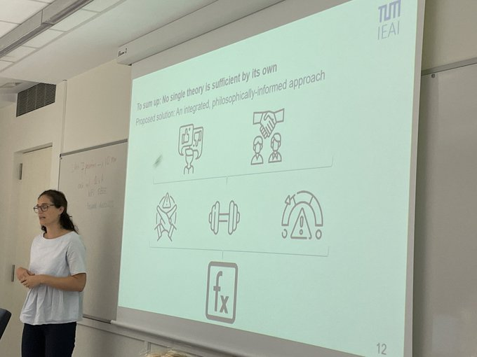 IEAITUM's tweet photo. Our researcher Franziska Poszler presenting "Risk management at the center of ethics: The applicability of traditional ethical theories and how to truly advance the development of an ethical vehicle" during the @2022Isbee #2022Isbee #ReinventingGlobalization #Bilbao #ethics #IEAI https://t.co/K1OX8eVFJa