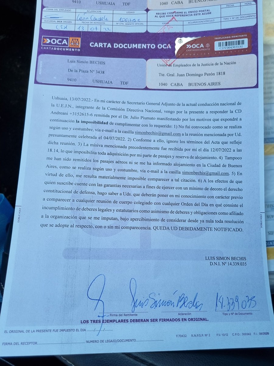 LuisBechis's tweet photo. Ante la mentira solo la seriedad jurídica https://t.co/VwVNOFFinC