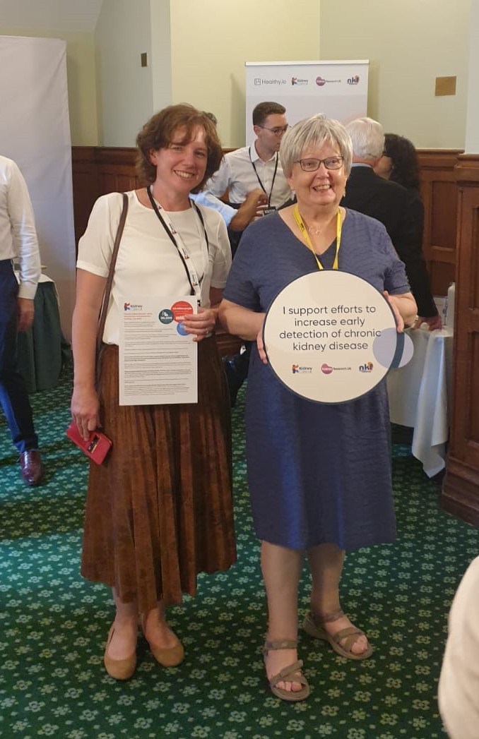 kidneycareuk's tweet photo. Thank you @marionfellows for speaking to us today in Parliament about the important work our kidneys do and why it's so important to get your kidney function tested #WeeCanHelp 
@Healthyio1 @Kidney_Research @NKF_UK https://t.co/fvaNpbjvgC