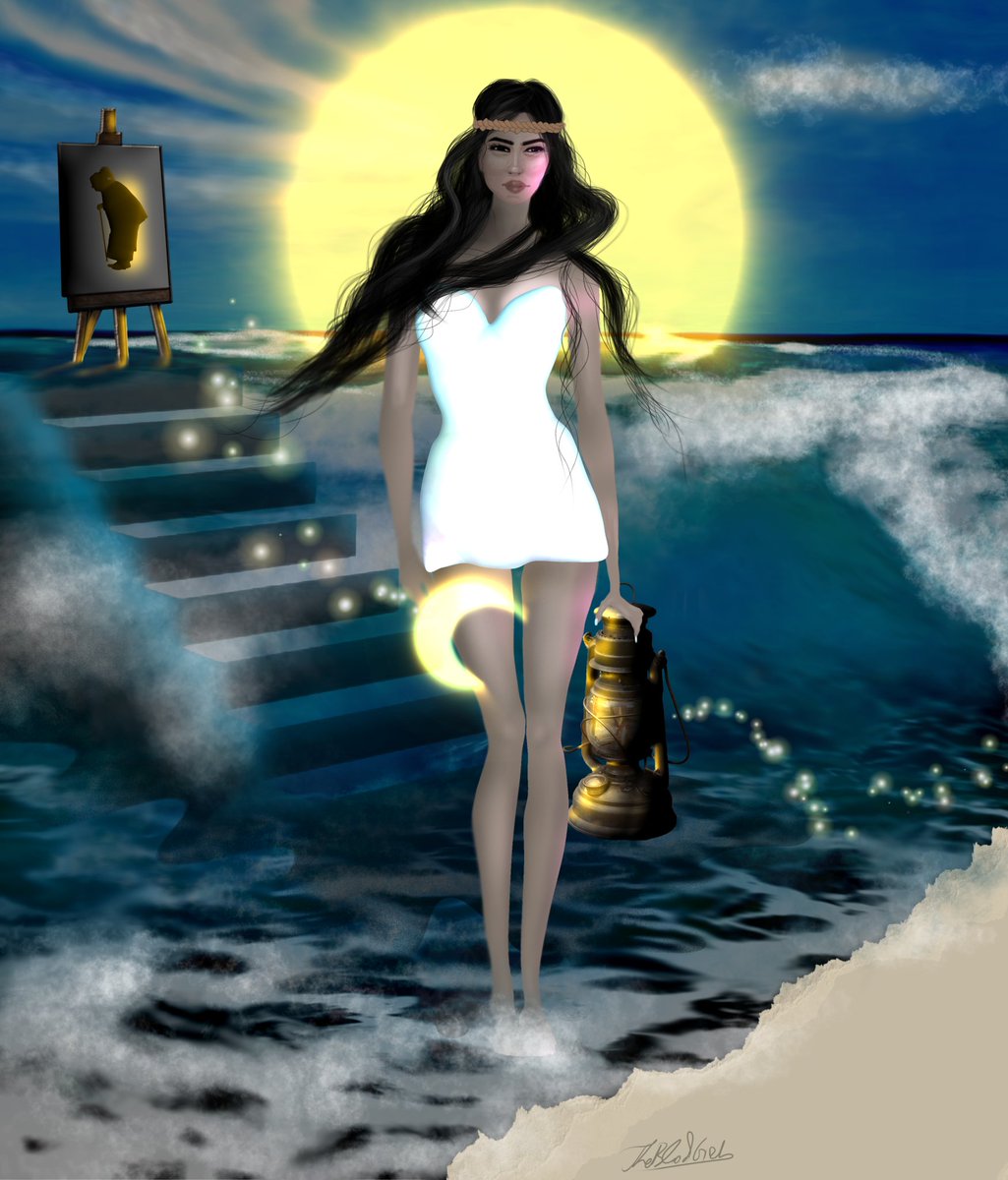 Another sneak peak.✨ 
Handmade, personal story telling art &amp; the first of a kind on #Cardano ✨
Art that always evolves ✨
You can't be the healing moonlight for others if you are not gentle to your own micro moons &amp; their phases 💛
#theblindgirl
#CNFTCommunity