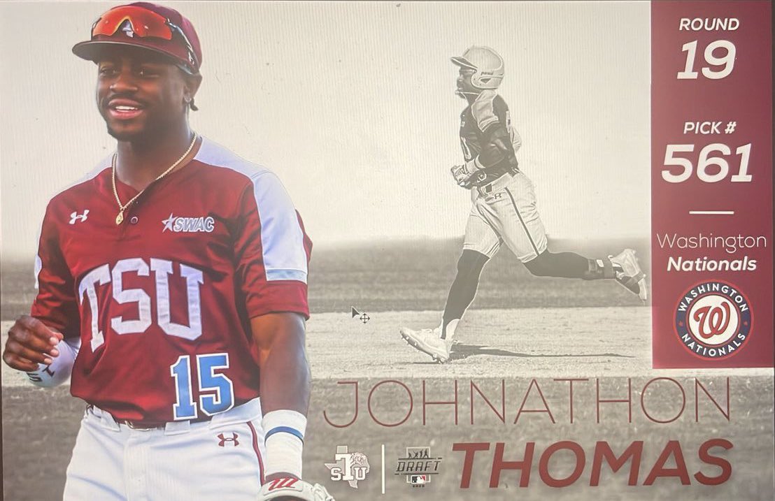 TXSOBASEBALL's tweet photo. @tudatime is on his way to the @Nationals 

#GoTigers x #MLBDraft https://t.co/n8nj9B84x9
