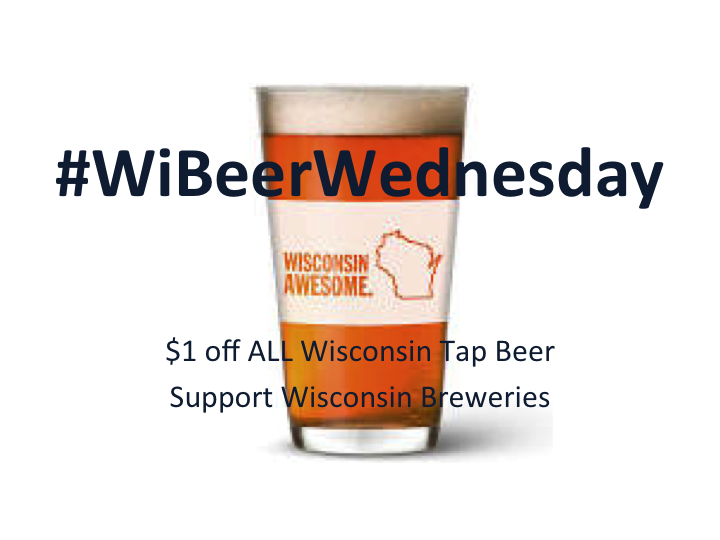 #WiBeerWednesday 

$1 off #CraftBeer 

@EagleParkBeer 
@thirdspace 2x
@ExploriumBrew 
@vintagebrewer 2x
@BlackHuskyBrews 
@FoxRiverBrewing 
@pointbrewery 
@TheFermentorium 
@lakefront 2x
@titletownbeer 
@mobcraftbeer 
@GoodCityBrewing 
@BrokenBatBrew 
@yb_beerco
@onebarrelbrewco