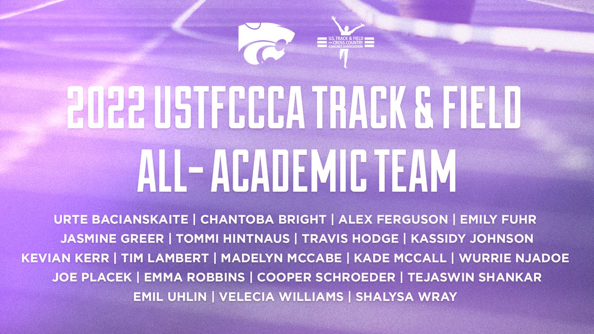 KStateTFXC's tweet photo. K-State Claims USTFCCCA All-Academic Team Honors for Seventh Straight Year

20 😼 selected USTFCCCA All-Academic

🔗https://t.co/0kTUWZfB77

#KStateTF x USTFCCCA https://t.co/IeTvukNJ2z