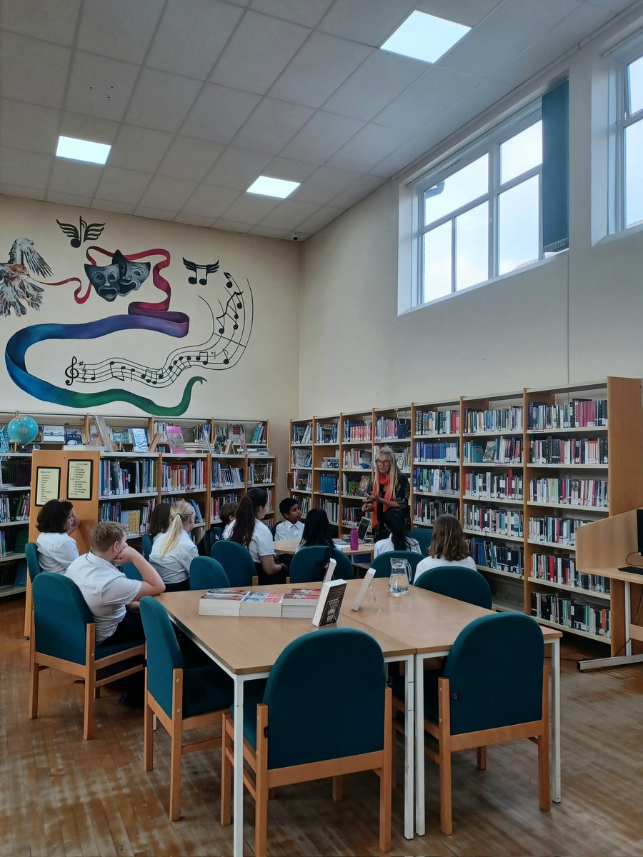 LibraryRc's tweet photo. Maya in Y7 chose to spend her Jack Petchey Achievement Award grant in the library so we asked teen writer Sarah Mussi to run 2 creative writing workshops today. We hope this will boost our young writers' confidence! ✍️
@sarahmussi @JPFoundation @RiddlesdownC https://t.co/9s81ZgL0uj