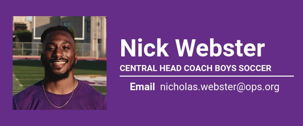 Omaha Central High Athletic Department (@opschsath) on Twitter photo #CentralAthleticDepartment: Welcome aboard <a href="/OPSCentralHigh/">Central High School</a> Alumni Nick Webster! The new Boys Soccer - <a href="/OPSCHSBSC/">Central Boys Soccer</a> - Head Coach! Let's go!
#TheCentralEagleWay #DowntownProud
chsathletics.net/2022/07/20/nic… #CentralAthleticDepartment: Welcome aboard <a href="/OPSCentralHigh/">Central High School</a> Alumni Nick Webster! The new Boys Soccer - <a href="/OPSCHSBSC/">Central Boys Soccer</a> - Head Coach! Let's go!
#TheCentralEagleWay #DowntownProud
chsathletics.net/2022/07/20/nic…