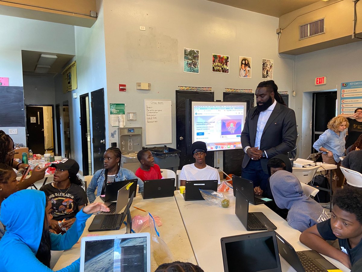 Great work by the <a href="/NieuxSociety/">Nieux Society</a> and <a href="/demario__davis/">Demario Davis</a> to put on a great summer camp for local New Orleans students to teach them about #web3. Big things are on the horizon!  bizneworleans.com/groups-providi…