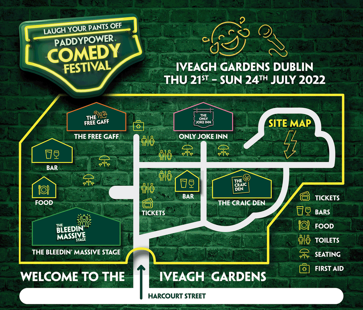 Here is your #PPComedyFestival 2022 Site Map! Gates: 6.30pm Tomorrow & Friday 3.30pm Saturday & Sunday Showtimes & Ticket Info: bit.ly/PPComedyFestiv…