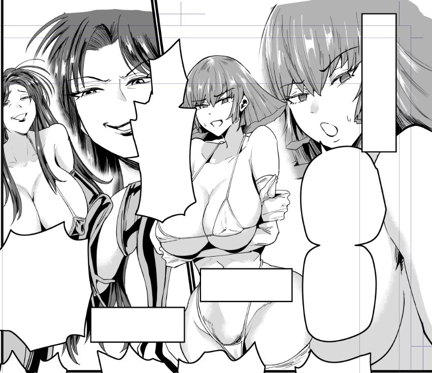 夏コミ新作の進捗です!ハマーン様とシーマ様描けました。 