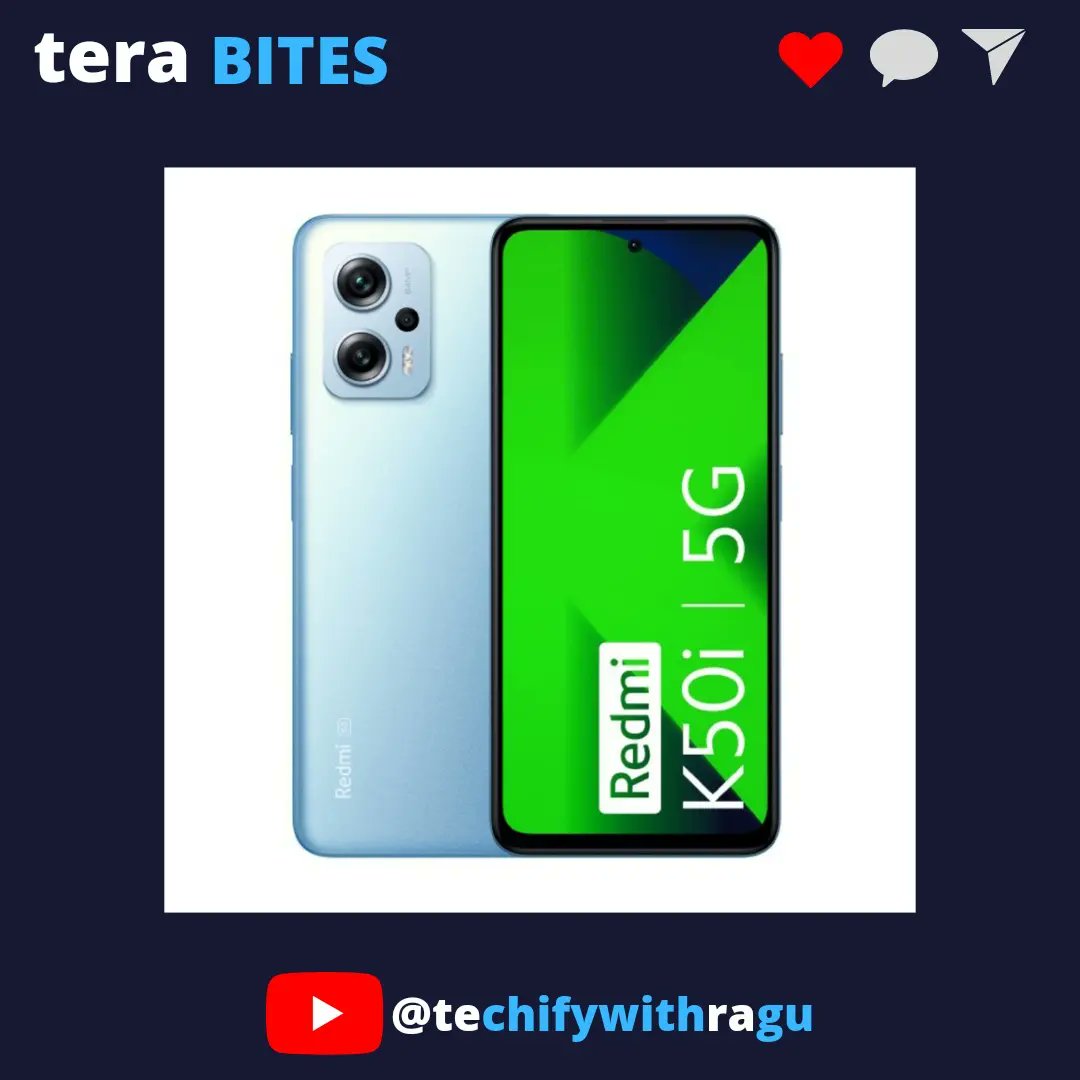 TechifywithRagu's tweet image. Redmi K series is back!
@RedmiIndia 

#terabites #RedmiK50iXMonster #RedmiK50ixstufflistings #RedmiK50i #technews