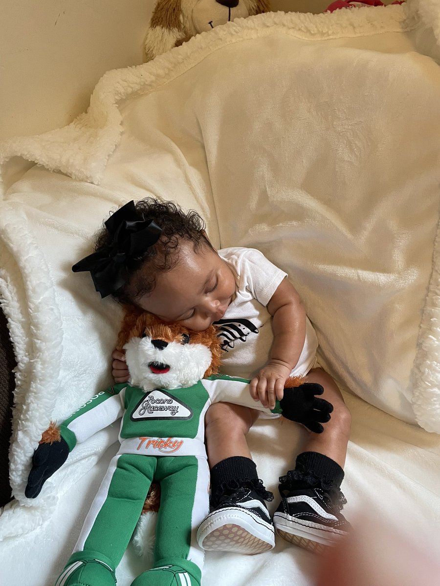 nascarfankly's tweet image. A friend sent Tricky The Fox 🦊 for Reya she loves him so me and  @nascarfanspy have decided to attend @PoconoRaceway in 2023 , and cross that track off out bucket list