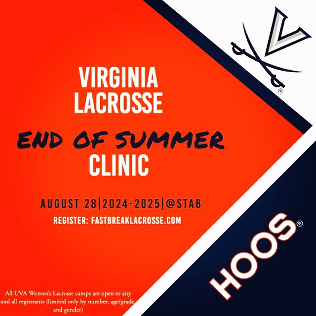 End of Summer Clinic! Open to 24s & 25s. Register at: Fastbreaklacrossecamp.com