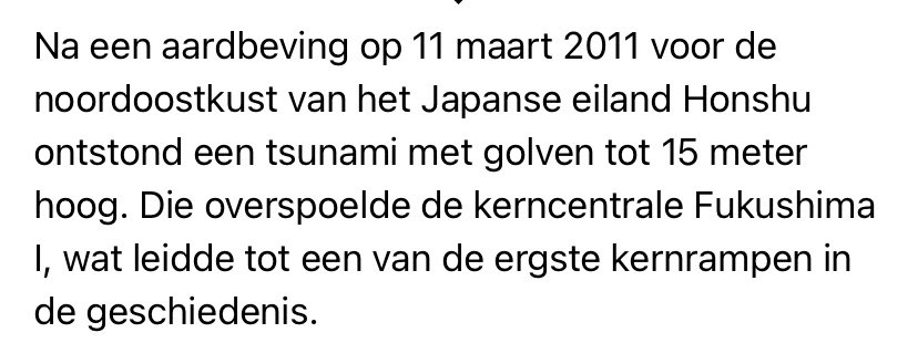 Toch opvallend,een van de ergste kernrampen in geschiedenis met een dodenaantal van...1