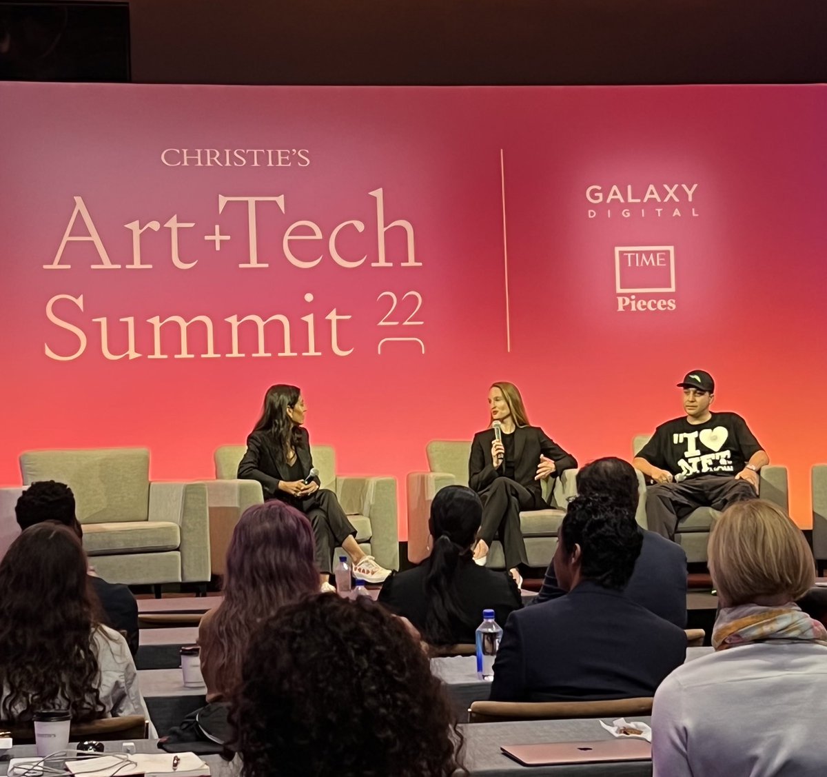 Sasha Stiles | AI alter ego Technelegy āļøš¤ (@sashastiles) on Twitter photo worlds collide. āØāØ great conversation on luxury ownership with <a href="/vanessa_barboni/">Vanessa Barboni Hallik</a> (whom i met before the launch of <a href="/another_tmrw/">Another Tomorrow</a> in my other life as a brand strategist), <a href="/nnamiranian/">Neda Whitney</a>, <a href="/gboutte/">GrĆ©gory BouttĆ©</a> of <a href="/KeringGroup/">Kering</a>, and <a href="/RTFKT/">RTFKT</a>.
<a href="/ChristiesInc/">Christie's</a> #christiesarttech worlds collide. āØāØ great conversation on luxury ownership with <a href="/vanessa_barboni/">Vanessa Barboni Hallik</a> (whom i met before the launch of <a href="/another_tmrw/">Another Tomorrow</a> in my other life as a brand strategist), <a href="/nnamiranian/">Neda Whitney</a>, <a href="/gboutte/">GrĆ©gory BouttĆ©</a> of <a href="/KeringGroup/">Kering</a>, and <a href="/RTFKT/">RTFKT</a>.
<a href="/ChristiesInc/">Christie's</a> #christiesarttech