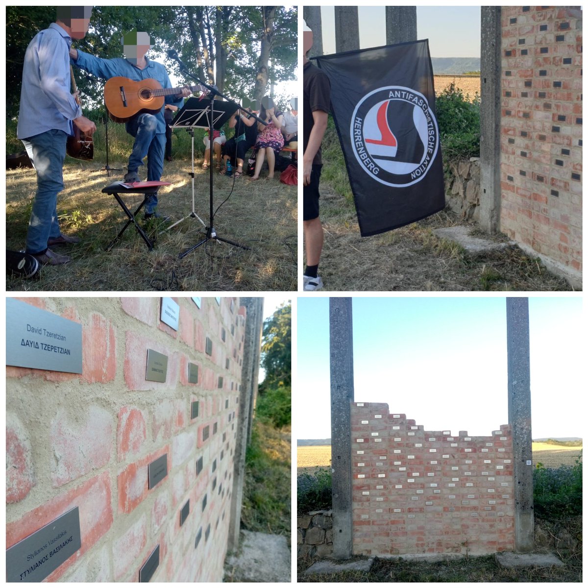 AntifaHbg's tweet photo. Gestern wurde die Gedenkwand für die 382 griechischen Zwangsarbeiter des Lagerkomplexes Hailfingen-Tailfingen feierlich eingeweiht. Die (bekannten)Namen der Häftlinge sind auf der Mauer festgehalten. Hintergründe hier: https://t.co/TlbpIHyNUg
#herrenberg #niewiederfaschismus https://t.co/G0IhIZluKH