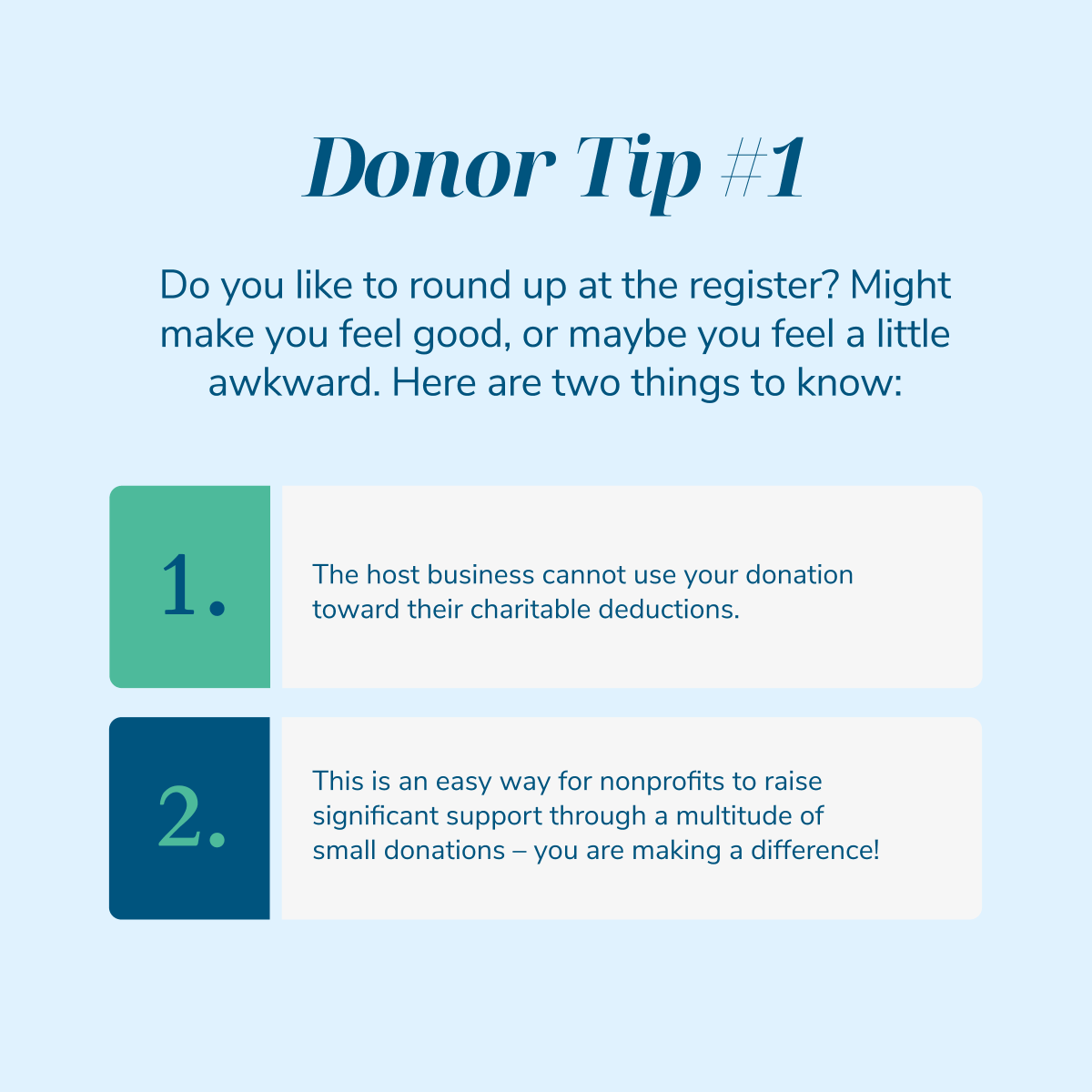 CharityNav's tweet photo. Hey, #donor, looking for tips on how you can give back, make an impact, and more? As a leading resource in the #NonprofitSector, we'll be sharing our top recommendations, which we hope you'll be able to implement into your charitable giving! #DonorTips #LearnMore #CharityTalk https://t.co/xVEouokqky
