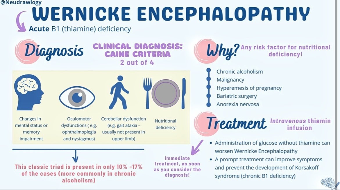 HALWIINDI33's tweet photo. Wernicke encephalopathy👇👇 https://t.co/6sBhqov8yt
