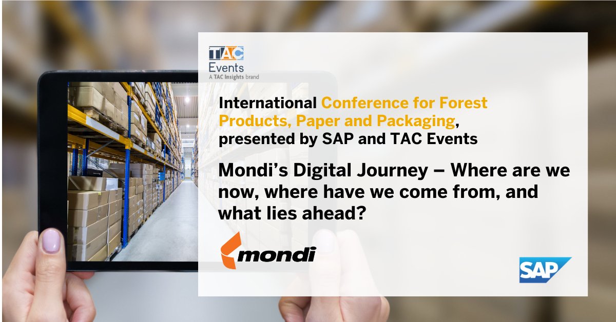 tacinsights's tweet image. Are you excited for the Int'l Conf for Forest Products, Paper and Packaging, presented by SAP and TAC Events? We have some long-awaited news… We can confirm Mondi will be presenting. Register today bit.ly/3QYGfra #sapmmconf #SAPForestProducts #SAPPaper #SAPPackaging