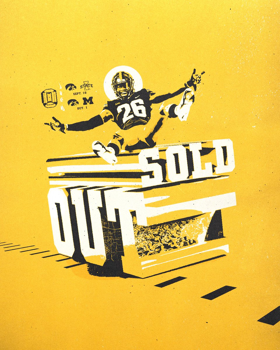 𝟳𝟬,𝟬𝟬𝟬 💪

Our games vs Iowa State &amp; Michigan are officially 𝘀𝗼𝗹𝗱 𝗼𝘂𝘁! 

#Hawkeyes