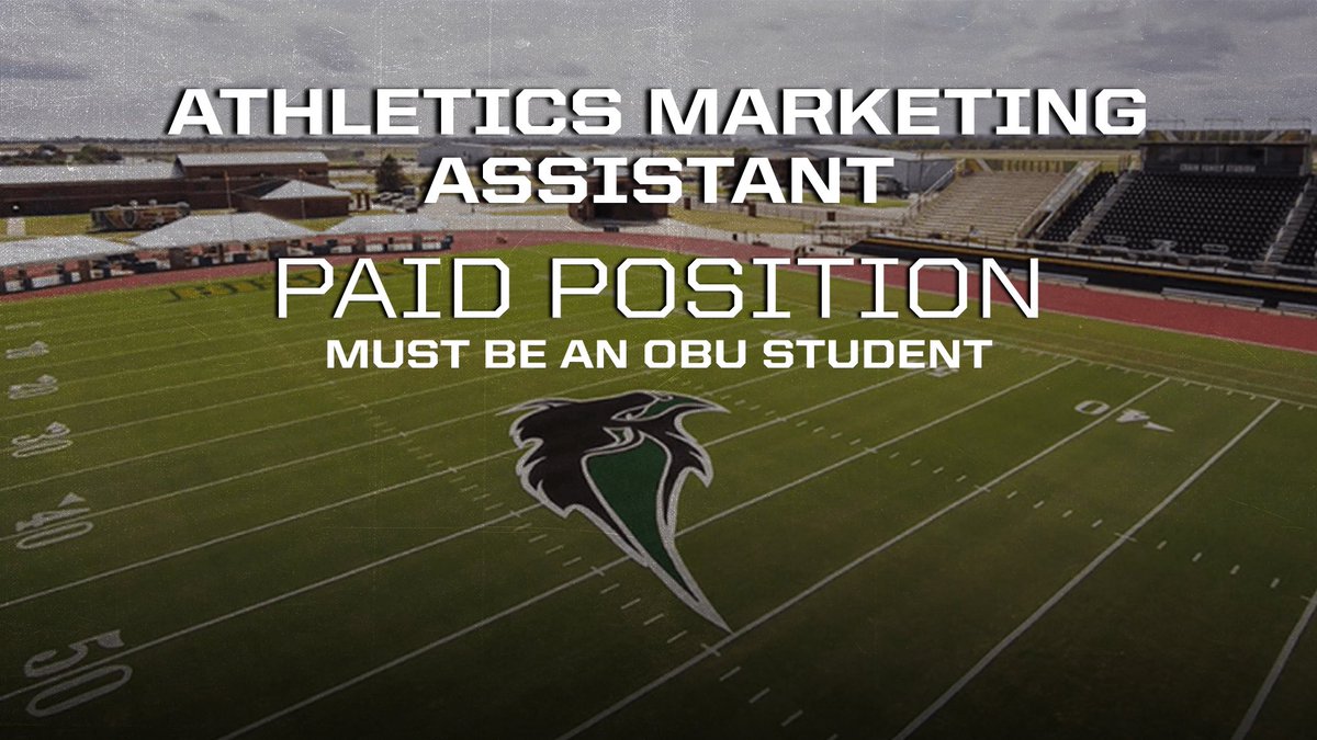 OBU_Athletics's tweet photo. 🚨 ATTN @obunews students 🚨

Our marketing department is looking for a student to work part time for the 2022-23 school year! 

Hurry and apply below!👇

👉: https://t.co/6s9DjqCf8V https://t.co/dNLKa4FJx1