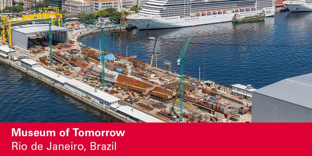 PERIgroup's tweet photo. We were looking for the Museum of Tomorrow in Rio de Janeiro, #Brazil, in our #NameThatProject yesterday! Bravo to those who knew the answer! In order to complete the extraordinary #museum on time &amp; within budget, we fabricated and delivered over 3,500 custom #formwork elements. https://t.co/2HE0jyMDth
