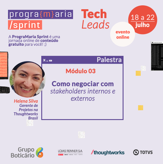 programaria's tweet photo. A #PrograMariaSprint é totalmente gratuita e online, ainda dá tempo de você participar e fazer sua inscrição!!!
Não perca tempo e click no link da bio! #VamosJuntes https://t.co/rUOd1CGxvO