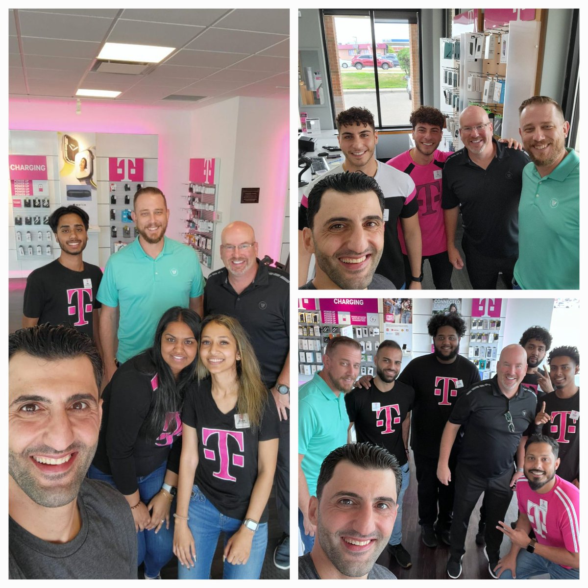 Visiting <a href="/WirelessVision/">Wireless Vision</a> <a href="/TMobile/">T-Mobile</a> stores in Detroit today with Bryan Sodoma and Kal Matti. A big thank you to their teams and especially RSMs - Taz, Alex, and Umme. Great work!