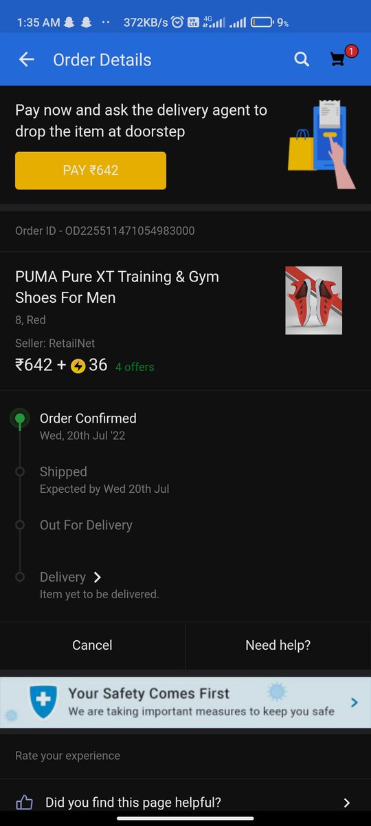 usmani0911's tweet photo. Why my flipkart order is canceled second time in a row, i need my order and a compensation for cancelling my order without my permission by flipkart @Flipkart @jagograhakjago @ConsumerReports?? https://t.co/ifWVTpDkfA
