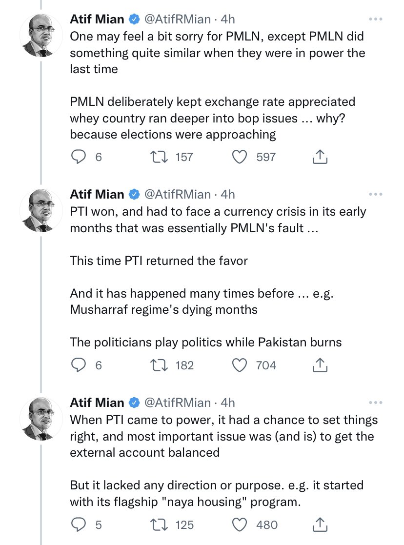 teepusahab's tweet photo. PMLN folks posting first screenshot. 
PTI folks posting second screenshot. 

"The politicians play politics while Pakistan burns" 
- Atif Mian https://t.co/yPH6YGffbf