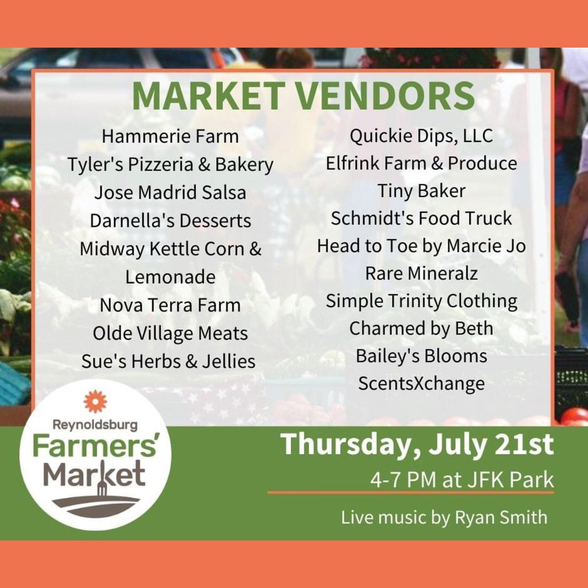 #farmersmarket #livemusic #reynoldsburg