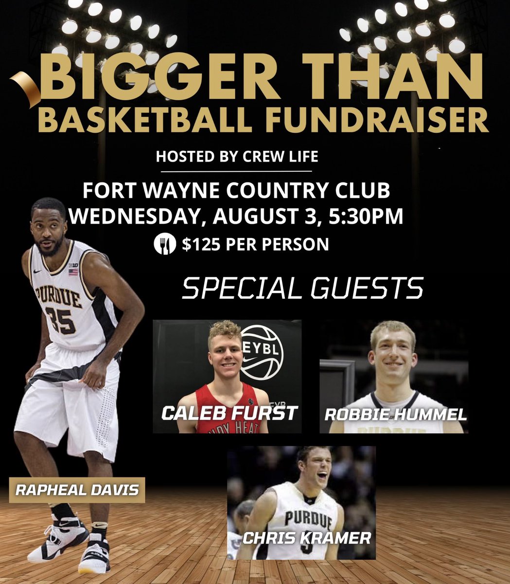 Very excited to take part in the Bigger Than Basketball Fundraiser! All proceeds will go towards the Crew Life Foundation, which provides basketball camp scholarships for underprivileged youth. Tickets, tables, and donations can be made through the link! tinyurl.com/CrewLifeDinner…