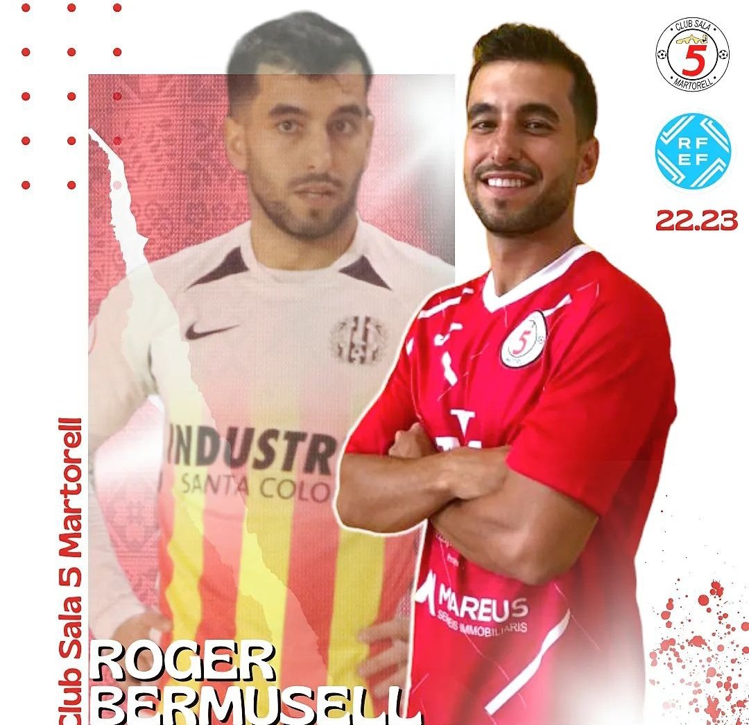 💥 🔄 FICHAJE / 2ª División 🇪🇦 💥

🗞️ El jugador <a href="/rbermusell/">Roger Bermusell</a> 🇪🇦 es nuevo fichaje del <a href="/sala5martorell/">Club Sala 5 Martorell</a> 🤍❤️ para la temporada 2022/2023, procedente del <a href="/fsalagarcia/">Industrias Santa Coloma</a> 🤍🖤 de 1ª División 🇪🇦. ¡Mucha suerte al club y al jugador en su etapa juntos! 👏🏻

#Martorell #SantaColoma #Barcelona