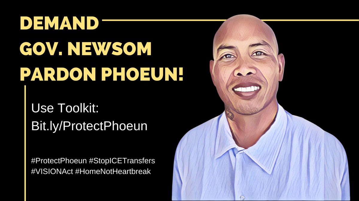 .@GavinNewsom Phoeun You, a beloved community member deserves to be reunited w/ his family. He served over 25 yrs & was found suitable for parole. Yet, he is at imminent risk of deportation. #ProtectPhoeun with a pardon so he can come back home. #StopICETransfers