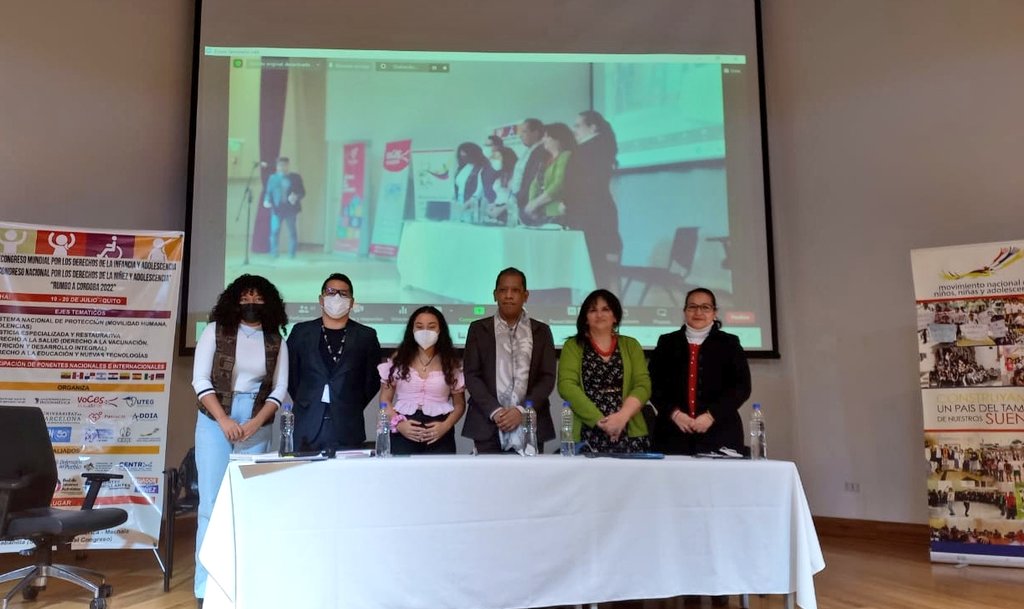 La #DefensoríaDelPueblo participó en el Precongreso Mundial por los #Derechos de la Infancia y la Adolescencia organizado por <a href="/tejiendoredesi/">Tejiendo Redes Infancia</a> <a href="/IAENUniversidad/">IAEN</a> <a href="/VocesCiudadana2/">Voces Ciudadanas</a> <a href="/FUNCOCIM/">FUNDACIÓN FUNCOCIM</a>