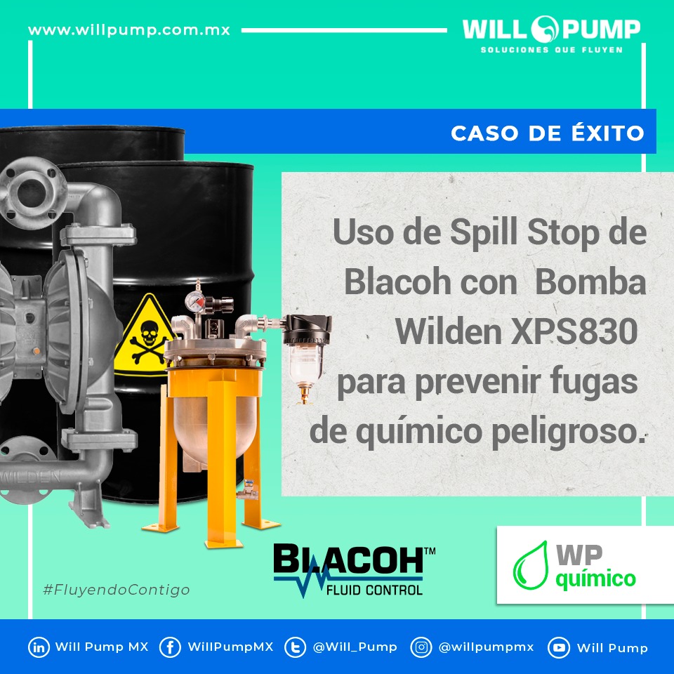 Will_Pump's tweet photo. Caso Éxito: Uso Spill Stop @blacoh, con bomba @WildenPump XPS830 para proteger al personal 👷♀️👷de fuga de quimico 🚨☢️ Contáctanos te ofrecemos Soluciones Que Fluyen #spillstop #bomba #neumatica #aodd #blacoh #USA 🇺🇸 #Mexico 🇲🇽 #willpump 🐔💧 #fluyendocontigo #exitowp #WPQuimico https://t.co/eYlfX9IiYv