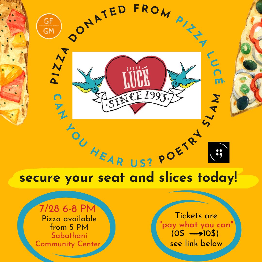 Featuring poets of color and stories from the Uprising.

Seats are limited, so get your ticket now! Tickets are "pay what you can" (0$ to 10$).
bit.ly/canyouhearusti…