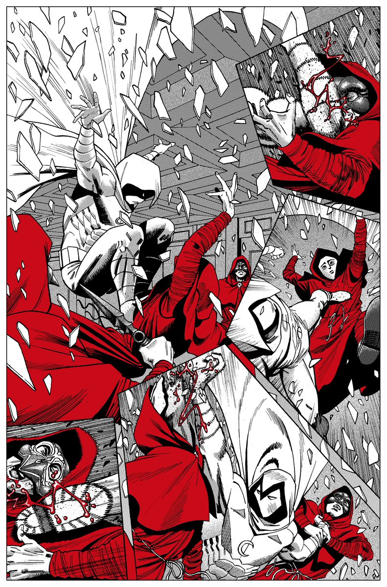 A couple of pages from #MoonKnight Black White and Blood 3, out today! Written by <a href="/JimZub/">Jim Zub 🎲</a>