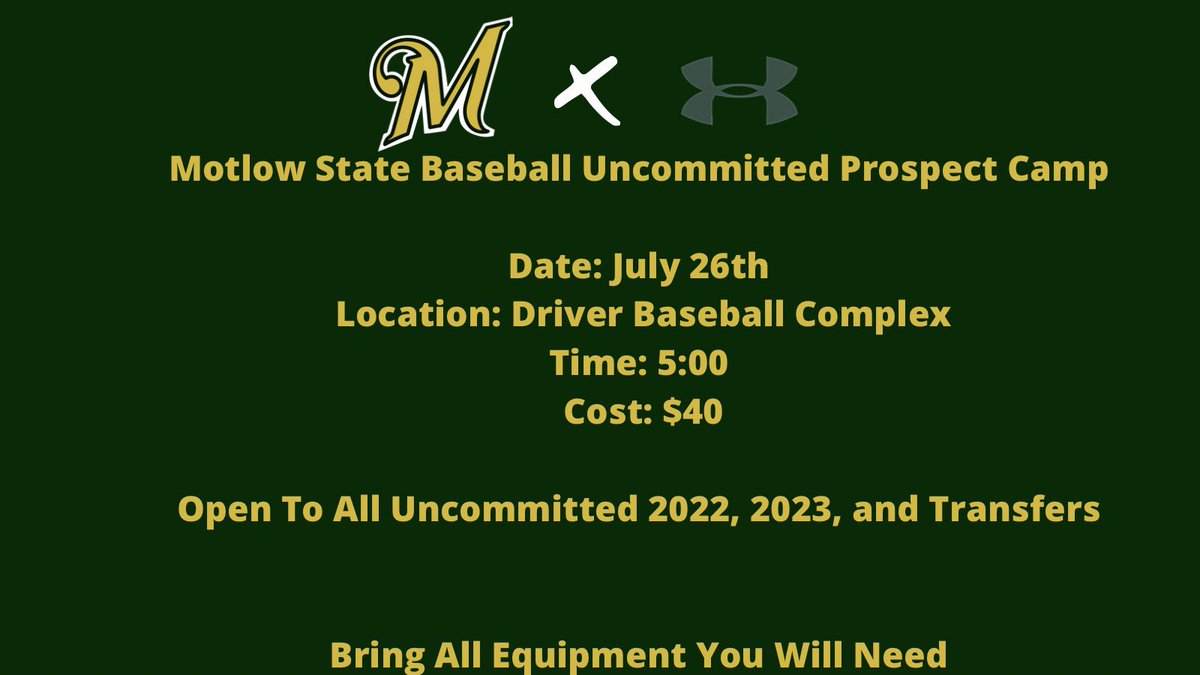 Another GREAT Opportunity To Be Seen By Our Coaching Staff!
#MotlowMade