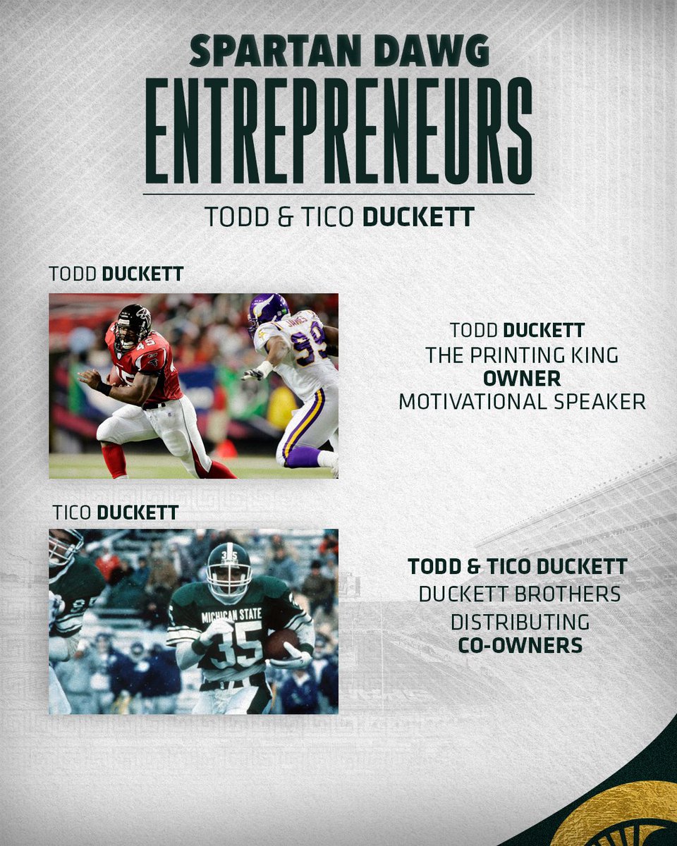 MSU_Football's tweet photo. Spartan Dawgs are 𝐞𝐯𝐞𝐫𝐲𝐰𝐡𝐞𝐫𝐞 #SD4L 

➡️ @ToddJDuckett 
➡️ @TicoDuckett https://t.co/ZlEuP4Bu1R