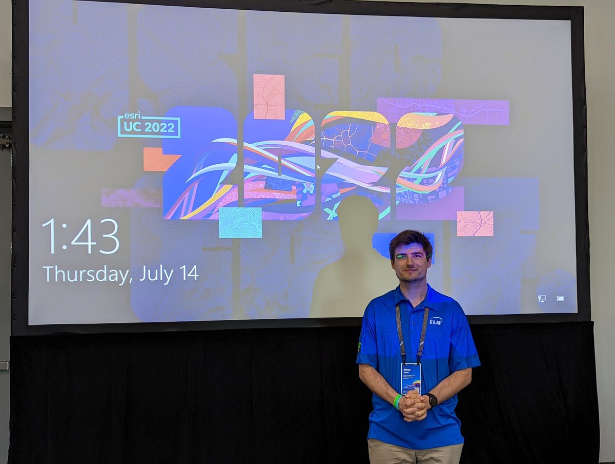 Congratulations to Jaron Jones, our GIS Data Specialist, for presenting last week at the 2022 ESRI User Conference. Way to represent ELM Jaron!
