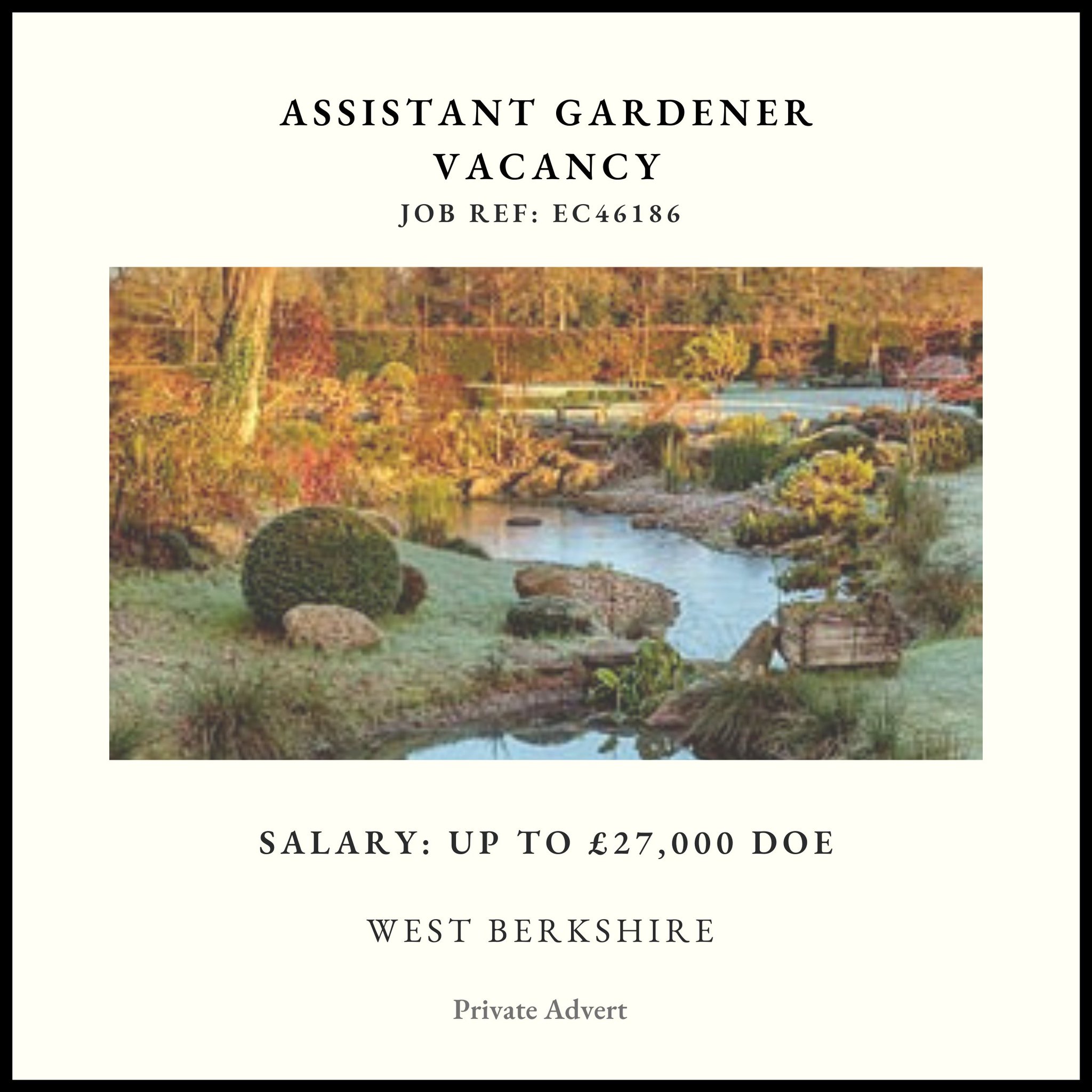 ECG on Twitter "We are seeking an Assistant Gardener will work with