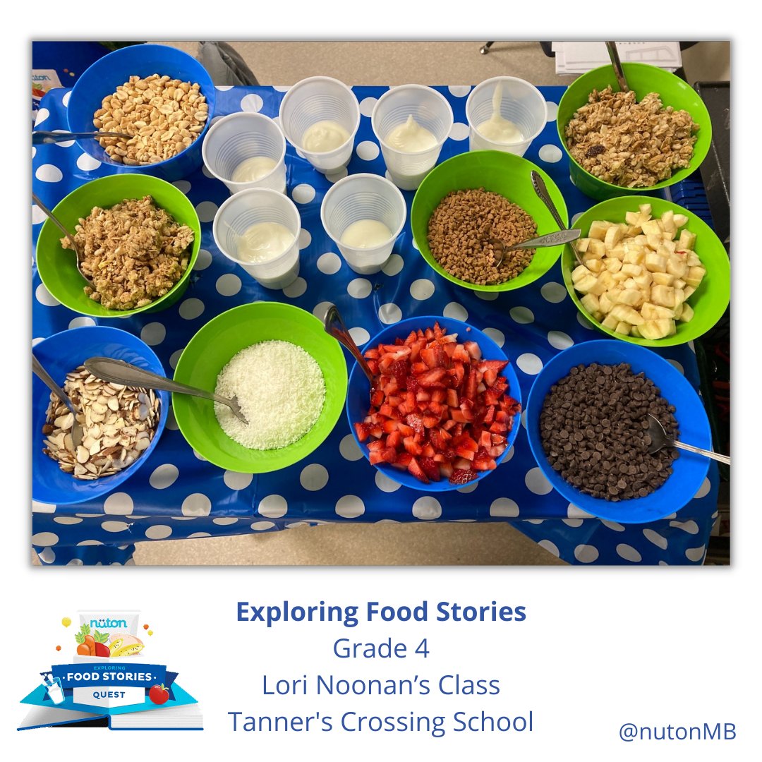 teachnutrMB's tweet photo. Shout out to Lori Noonan's class at Tanner's Crossing School for sharing these awesome photos highlighting your experience with Exploring Food Stories Quest! 💙⁠ Each student is decked out in a chef hat and apron and ready to explore food.
⁠
https://t.co/uTsP9n2WRX https://t.co/REtxg6rCMa